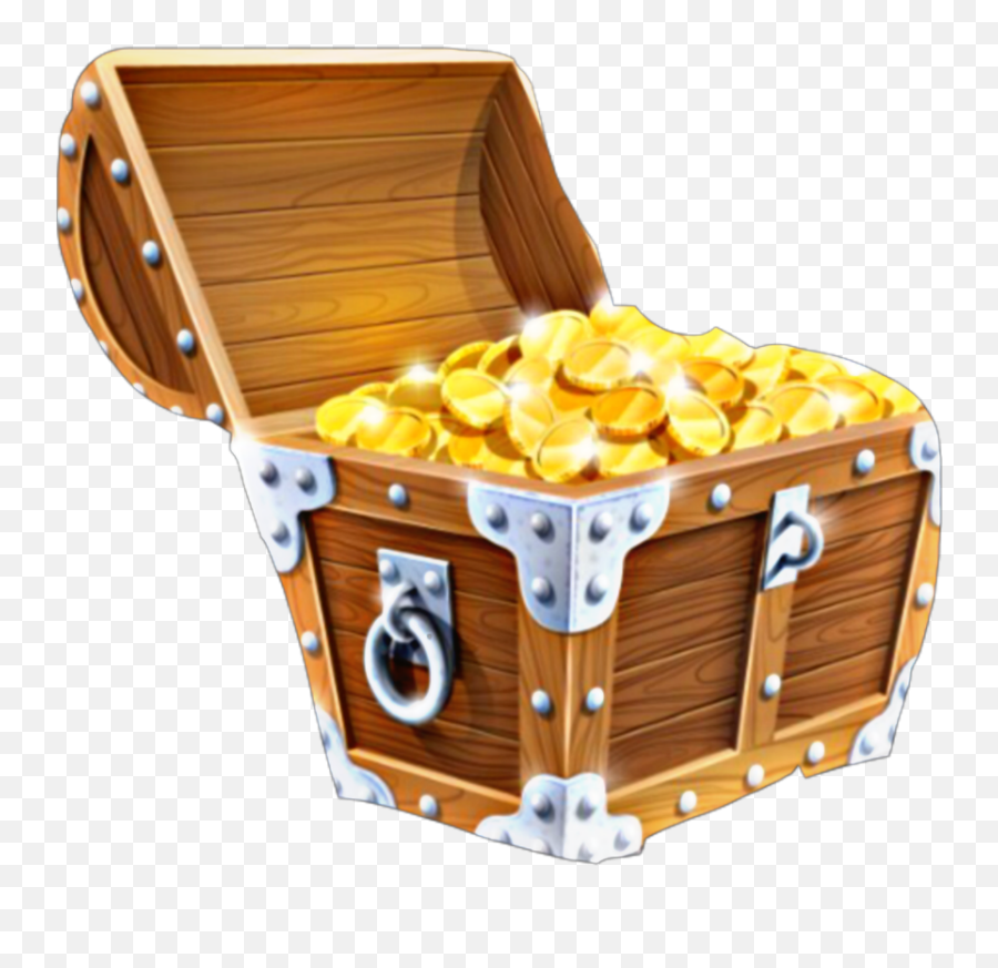 Chest Treasure Gold Gold Coins Coins - Pirate Treasure Box Png Emoji,Coins Emoji
