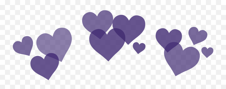 Purple Hearts Snapchat Filter Bynisha - Transparent Background Heart Crown Emoji,Purple Emoji Snapchat