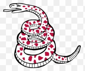 Gadsden Red And White Confederate Rattler Details - Clip Art Emoji