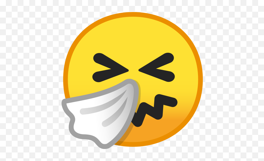 Sneezing Face Emoji - Nose Blowing Emoji,Sneeze Emoji