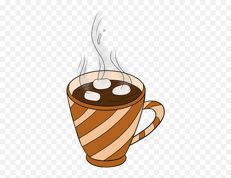 How To Draw Hot Chocolate - Hot Chocolate Simple Drawing Emoji,Hot Cocoa Emoji