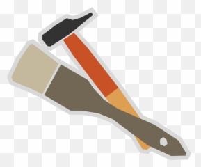 Brush And Hammer Vector Clipart Image - Art Emoji