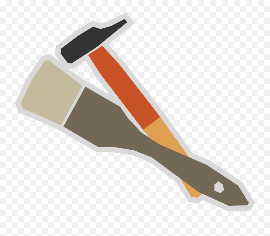 Brush And Hammer Vector Clipart Image - Clip Art Emoji,Family Camera Emoji