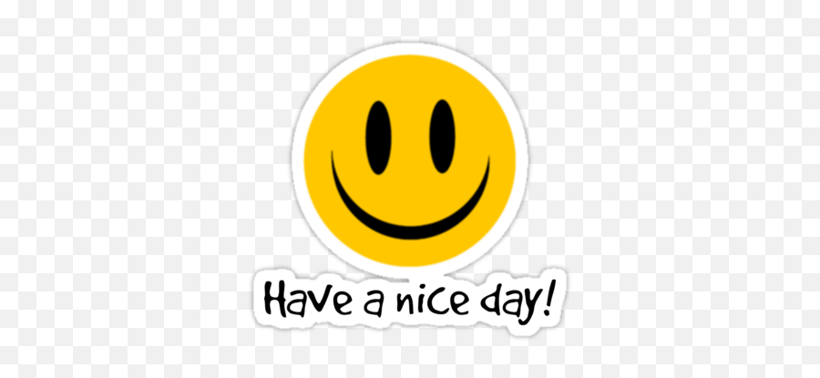 Have A Nice Sticker - Smiley Emoji,Have A Nice Day Emoticon