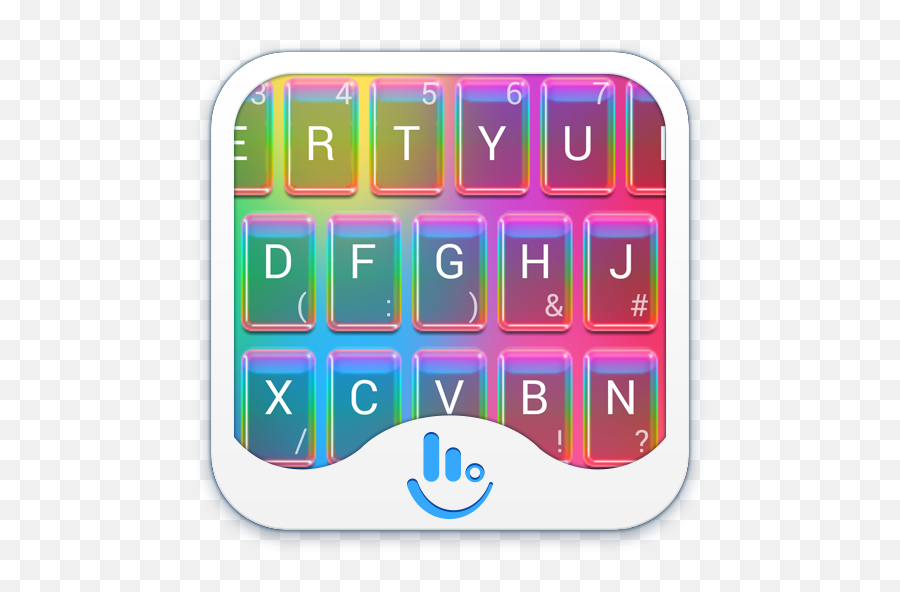 Rainbow Love Keyboard Theme By Love - Touchpal Keyboard Neon Ble Emoji,Rainbow Love Emoji Keyboard