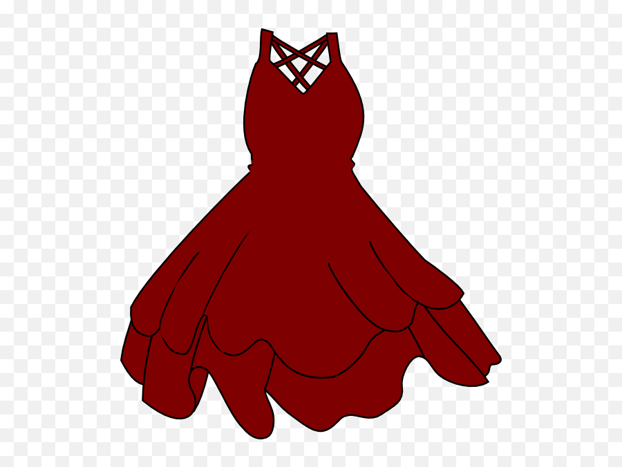 Dress Clipart Red Dress Red - Black Dress Clip Art Emoji,Red Dress Lady Emoji