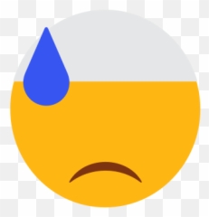 Cap cold sweat dissapointed face emoji islam - Circle