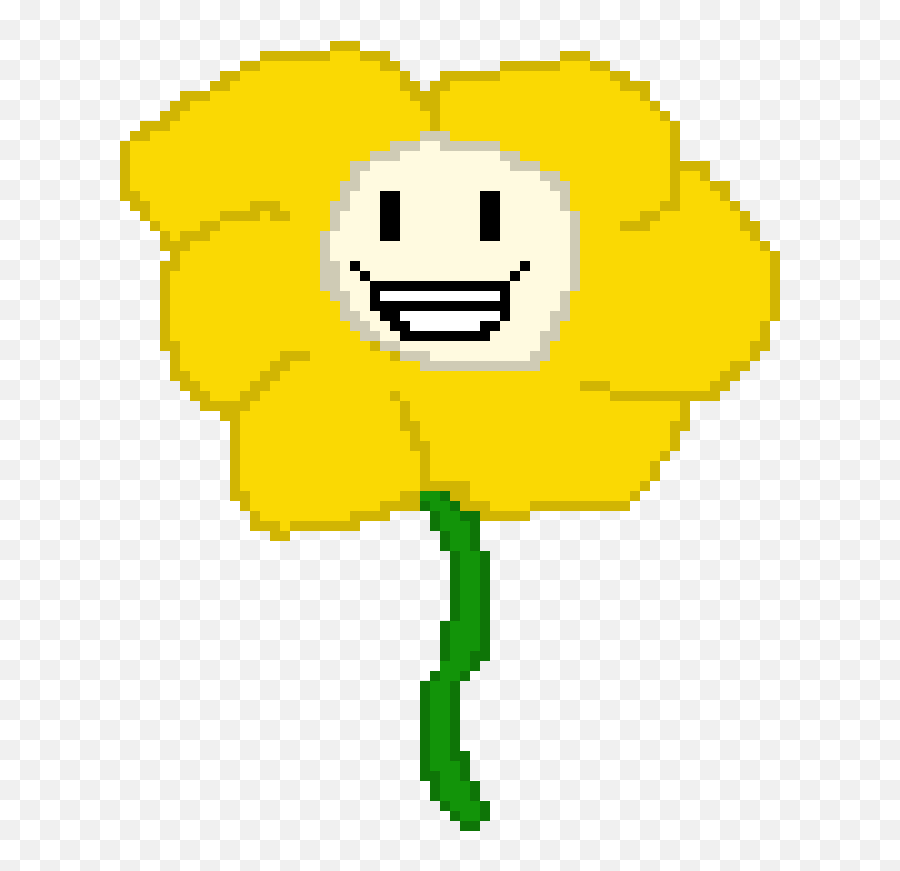 Flowey The Flower - Flower Pixel Art Emoji,Flower Emoticon