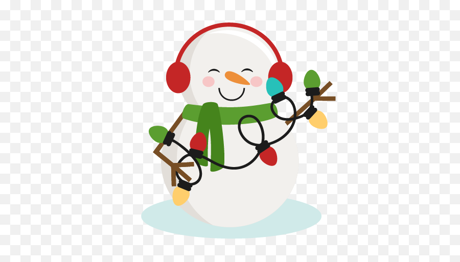 Snowman Snow Winter Cold Cute Christmas Holidays Lights - Transparent Background Cute Snowman Clipart Emoji,Emoji Snowman
