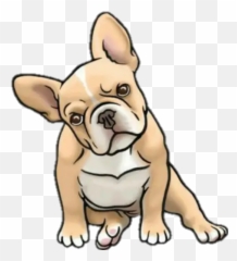 Bulldog Stickers For Whatsapp - Cute Frenchie Dog Drawing Emoji,French Bulldog Emoji