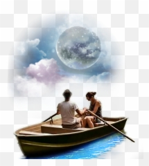 Ftestickers Sticker - Dinghy Emoji,Boat Moon Emoji