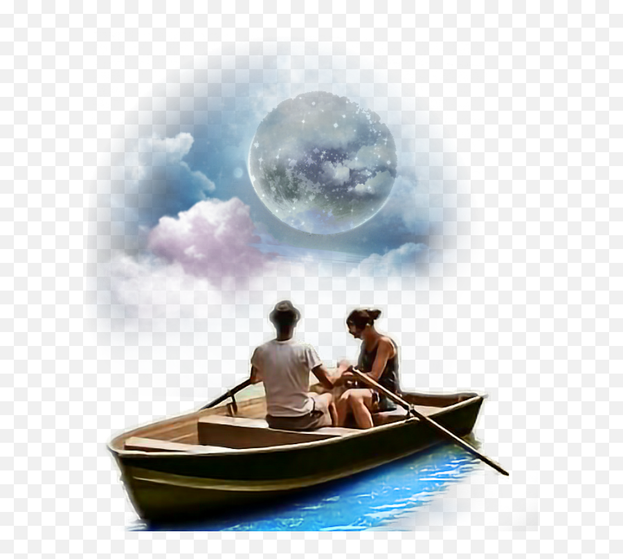 Ftestickers Sticker - Dinghy Emoji,Boat Moon Emoji