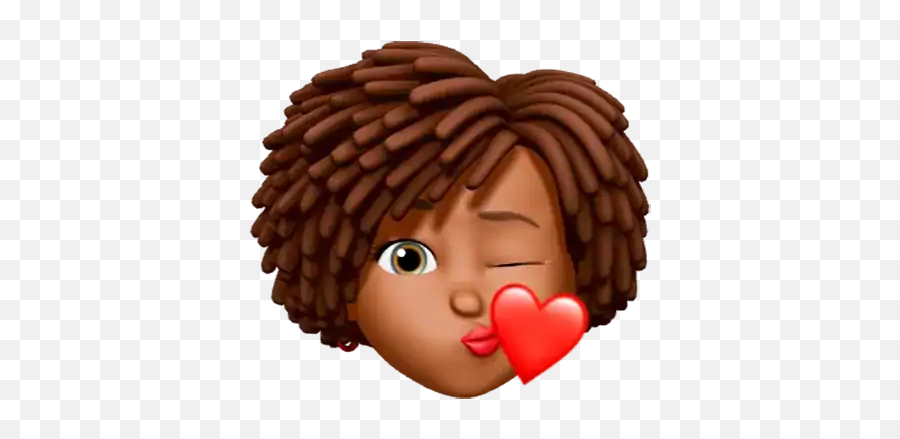 Black People Memoji Stickers For - Curly,Memoji
