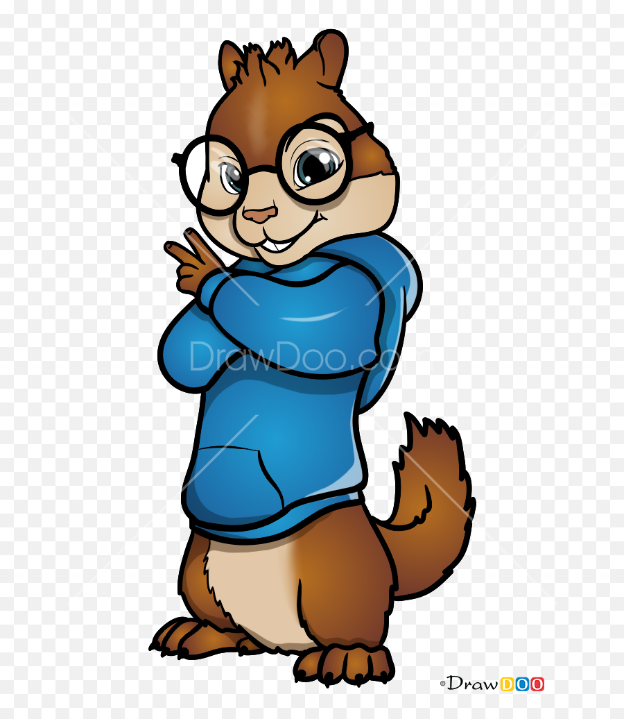 The Chipmunks Simon Drawing Clipart - Alvinnn And The Chipmunks Drawing Emoji,Chipmunk Emoji