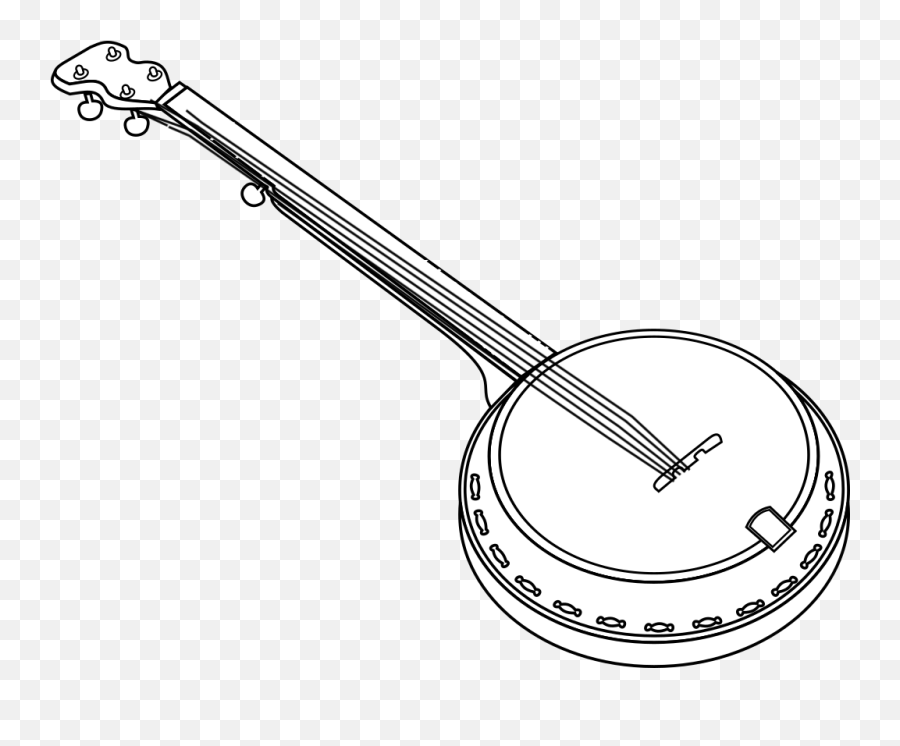 Black Banjo Png Svg Clip Art For Web - Banjo Clip Art Emoji,Banjo Emoji