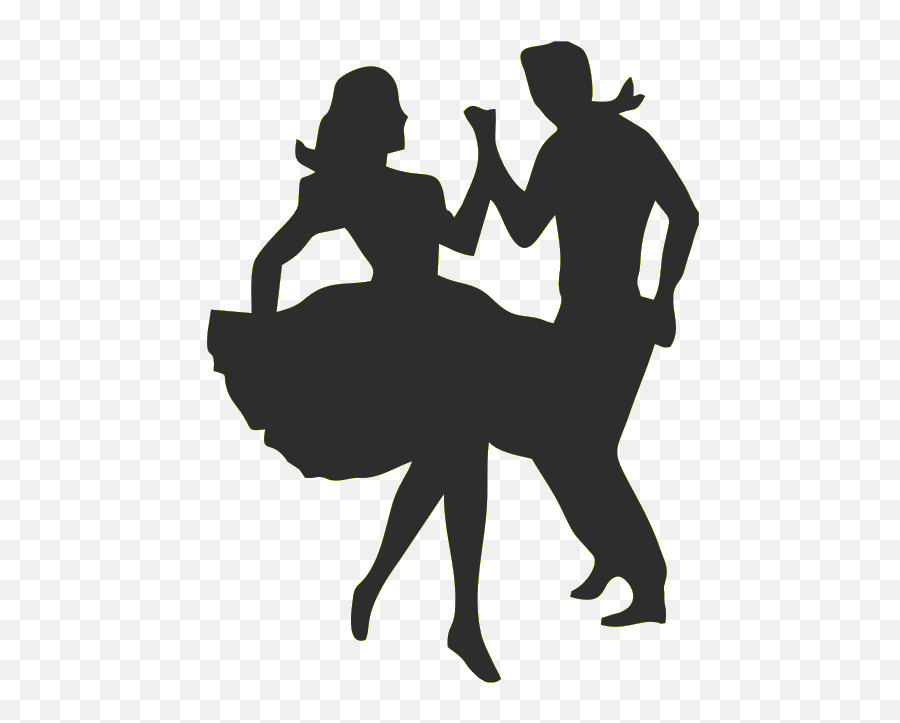 Ballroom Dance Swing Social Dance - Rock And Roll Dancing Silhouette Emoji,Salsa Dancing Emoji