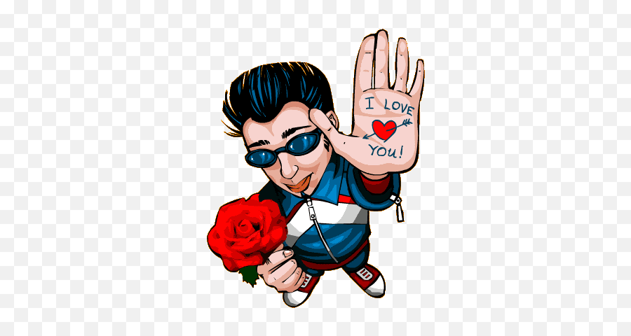 Download Animado Gif De Amor Con Movimiento Png U0026 Gif Base - Rose With Men Gif Emoji,Emoticones De Amor