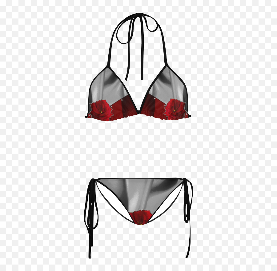 Two Tone Silk Roses Custom Bikini - Jeff The Killer Bag Emoji,Swimsuit Emoji