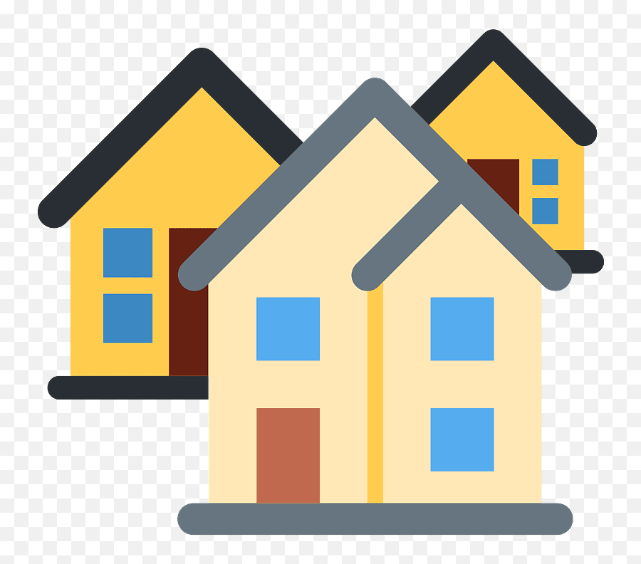 Houses Emoji Clipart Free Download Transparent Png Creazilla - Houses Emoji,School Emoji Png