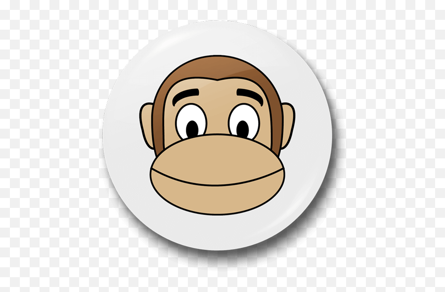 Monkey Happy Badge - Gambar Kartun Monyet Lucu Emoji,Monkey Eyes Emoji