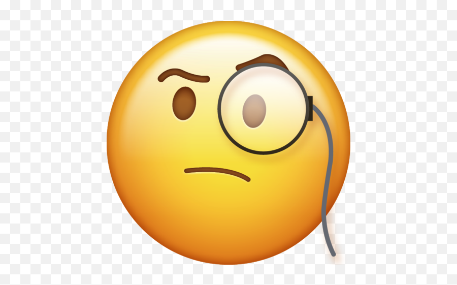 New Thinking Emoji - Emoji With One Eye Glass,Thinking Emoji