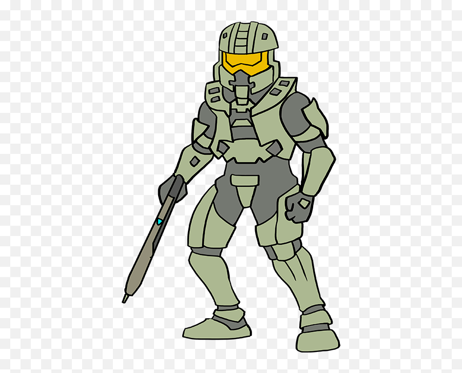 How To Draw Master Chief From Halo - Halo Master Chief Drawings Easy Emoji,Master Chief Emoji