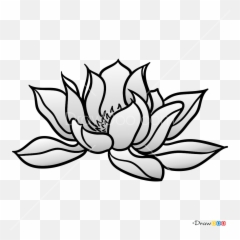 How To Draw Lotus Tattoo Flowers - Sacred Lotus Emoji,Lotus Flower Emoji