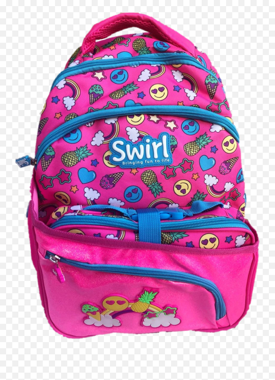 Swirl Emoji School Backpack And Lunch Cooler - Diaper Bag,Backpack Emoji