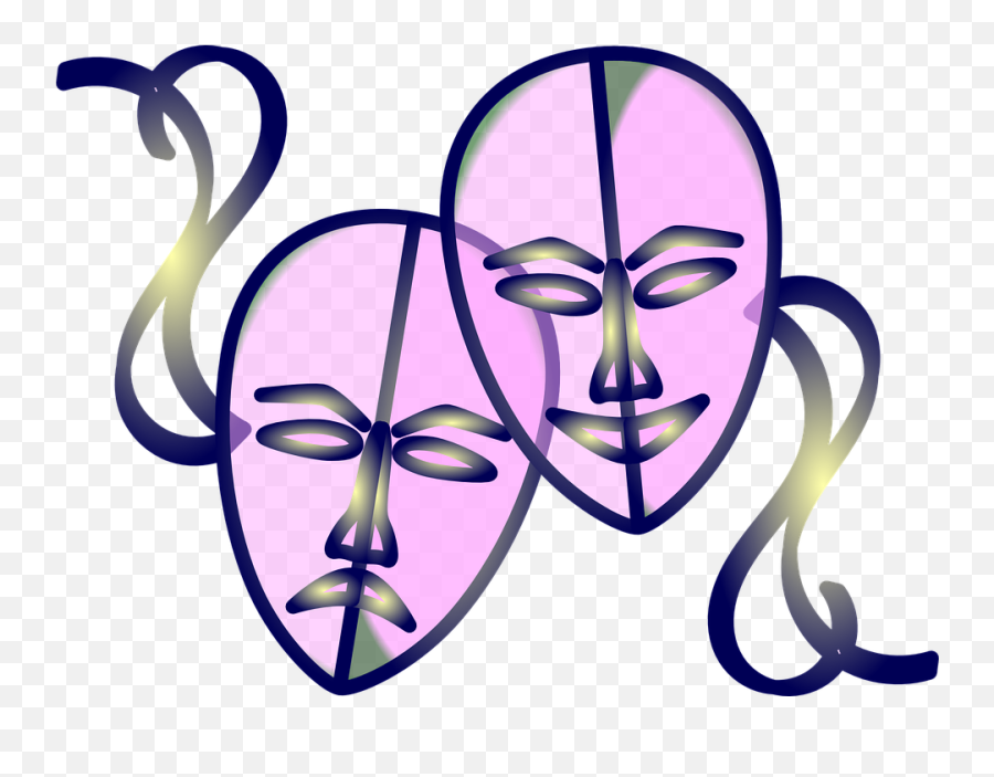 Free Carnival Mask Vectors - Transparent Background Drama Masks Clipart Emoji,Salute Emoticon