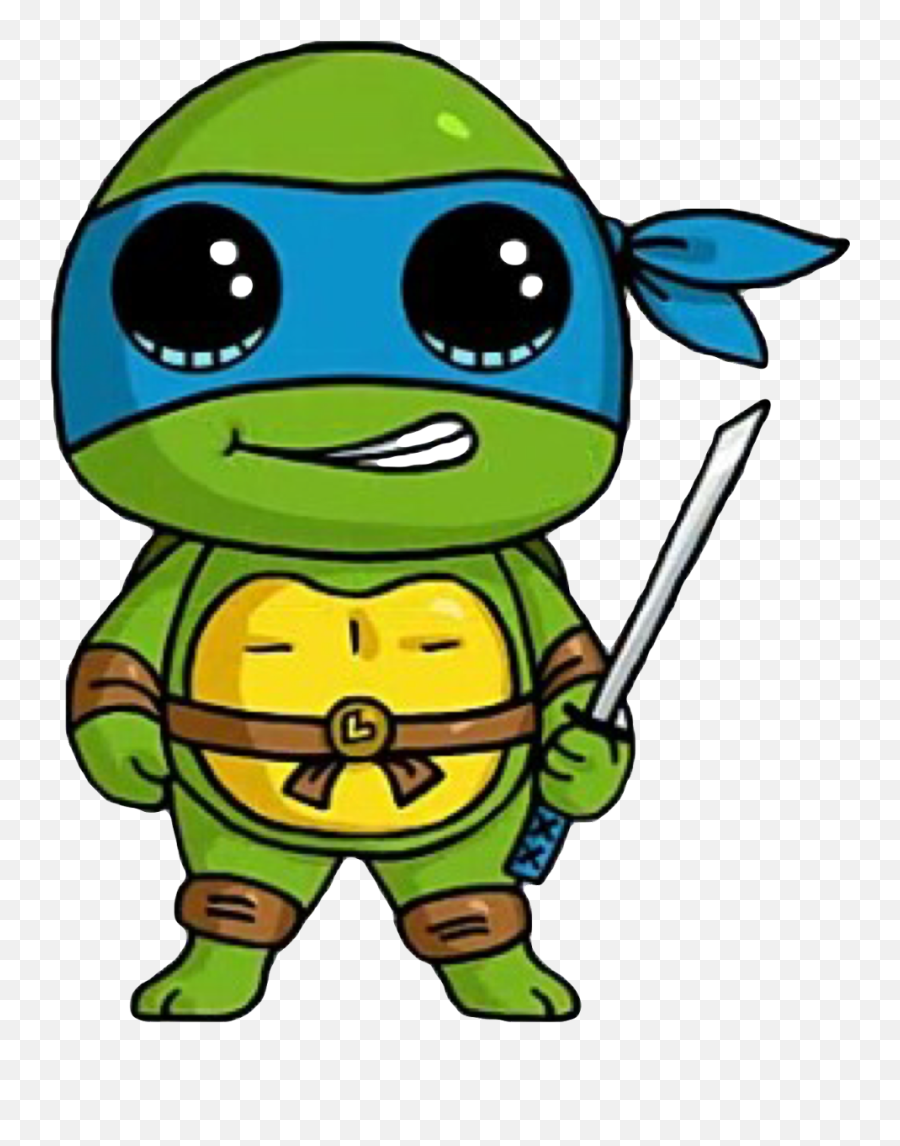 Cute Kawaii Turtle Reptile Shell Animal - Cute Ninja Turtle Drawing Emoji,Ninja Turtle Emoji