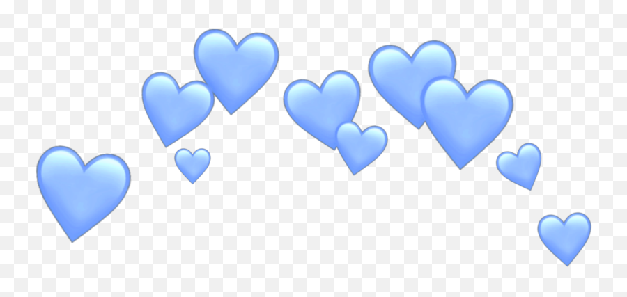Popular And Trending Blueheart Stickers - Heart Crown Transparent Background Emoji,Blue Heart Emoji Pillow