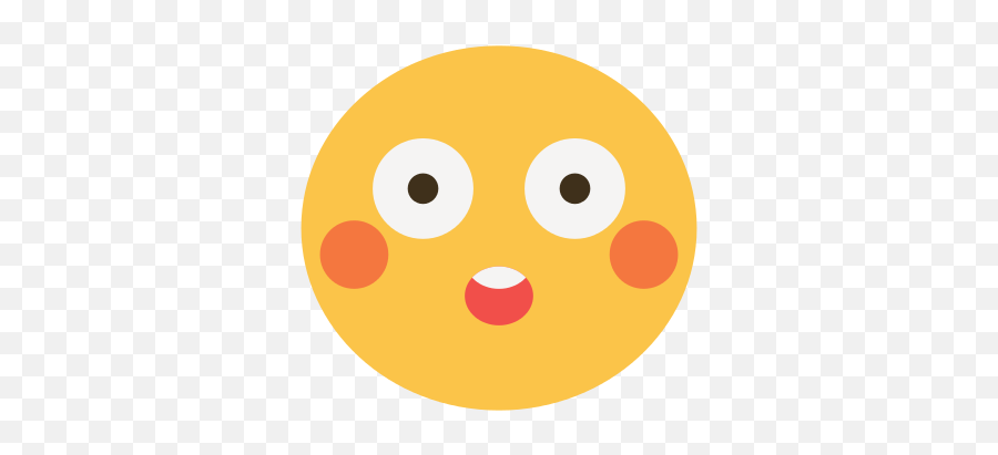 Flush Icons - Circle Emoji,Flushed Emoji