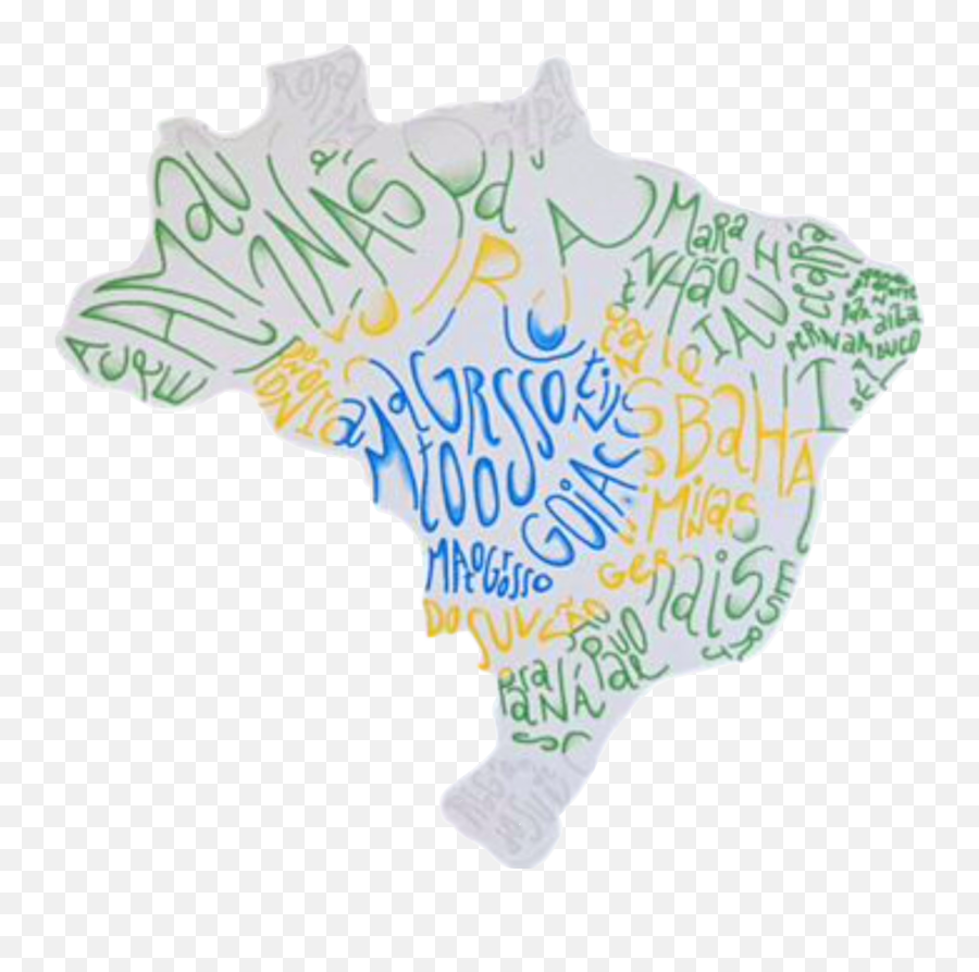 Brazil Flag Brazilflag Country Shape - Clip Art Emoji,Brazil Flag Emoji