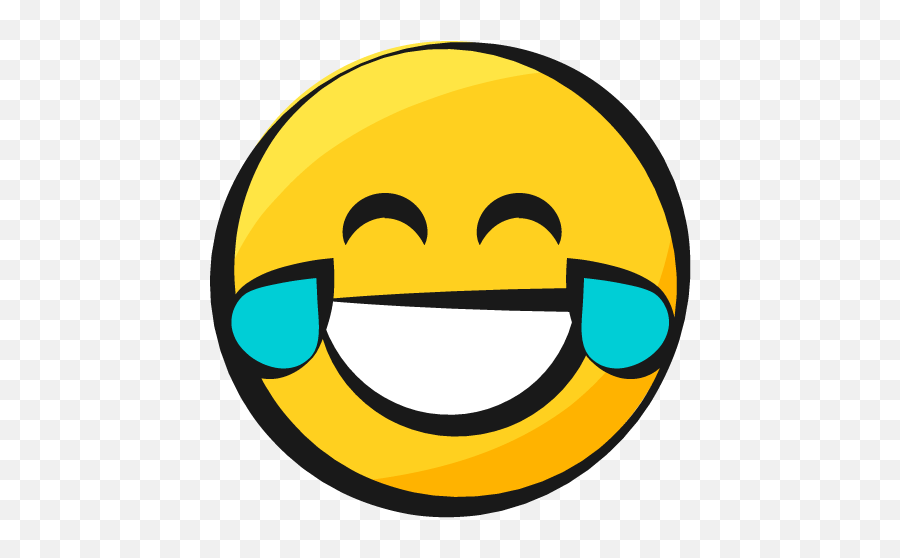 Smiley Jaune Emoji Yellow Rire Pleurer Laughing Crying - Smiley Pleure De Rire Png,Laughing Crying Emoji