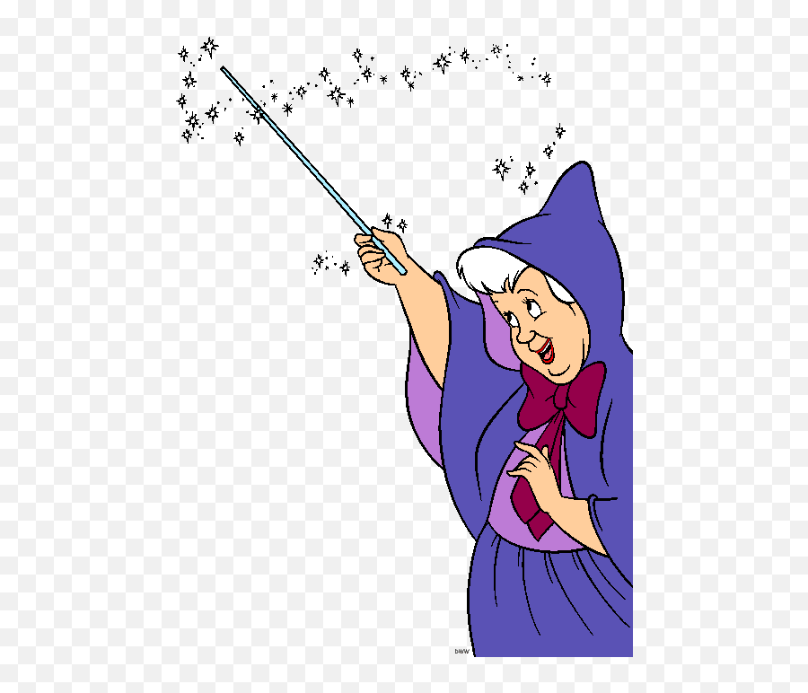 Library Of Disney Magic Picture Black And White Library Png - Fairy Godmother Wand Cinderella Emoji,Disneyland Emoji