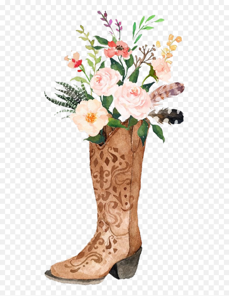 Cowboy Boots Sticker Challenge On Picsart - Cowboy Boots Watercolor Emoji,Snake Boots Emoji