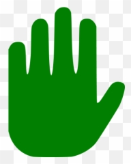Green Stop 3 Icon - Sign Hand Emoji