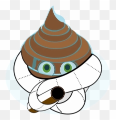 Graphic Poop Emoji - Poop Emoji,Toilet Paper Emoticon