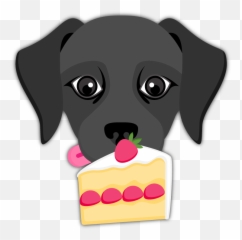 Black Labrador Emoji - Emoji Labrador,Family Emoji