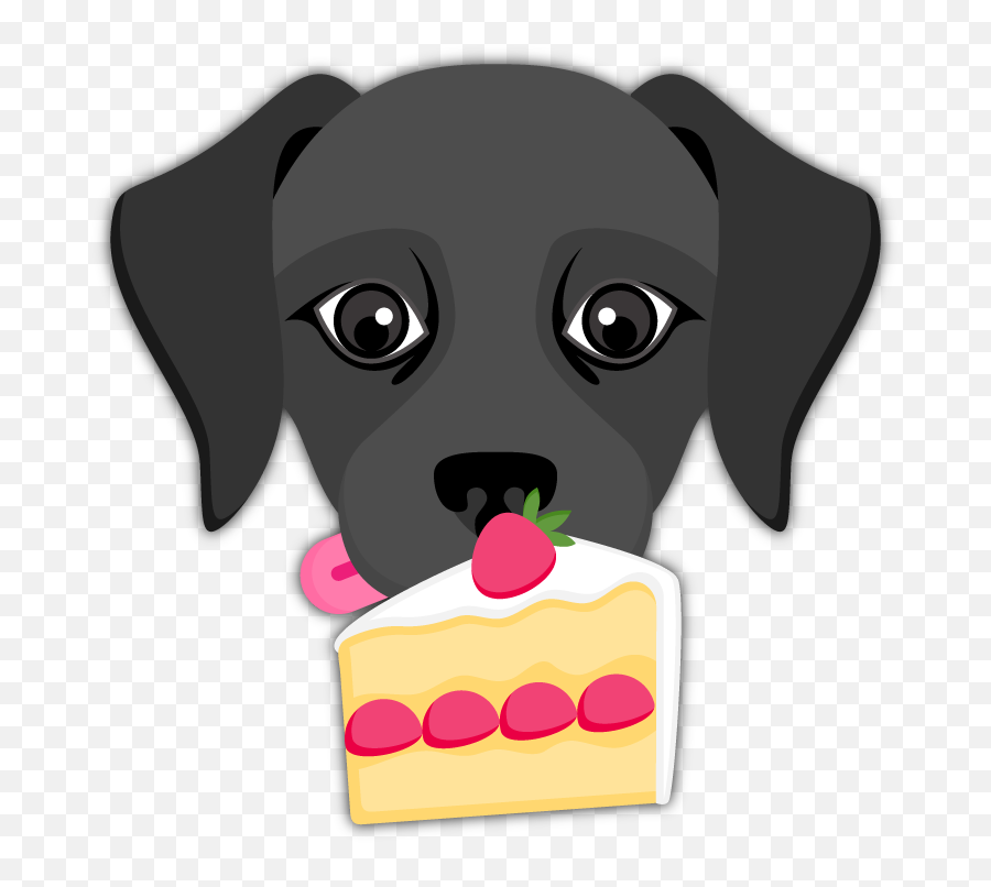 Black Labrador Emoji - Emoji Labrador,Family Emoji