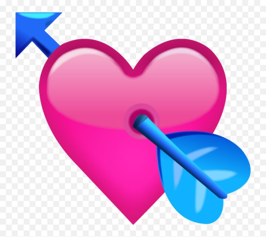 Love Pink Heart Emoji Png File - Heart With Arrow Emoji Png,Big Heart Emoji
