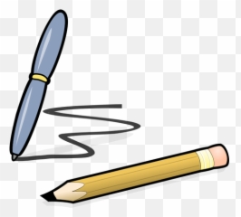 Graphite Pencil And Pen Vector Illustration - Pen And Pencil Clipart Emoji,Emoji Pencil Case