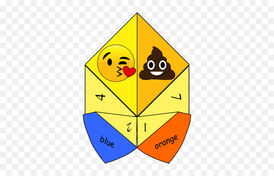 Emoijs Fortune Teller - Fortune Teller Origami Printable Emoji,How To Make Emojis