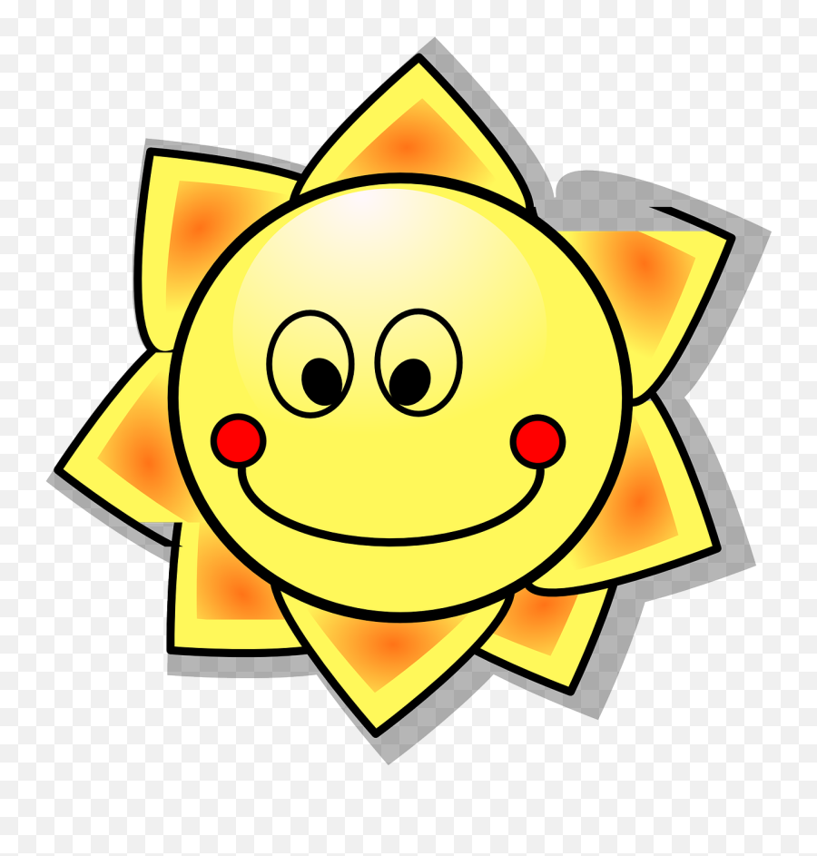 Sun Solar Sunshine Cartoon Hot - Sole Clipart Emoji,Gold Emoji