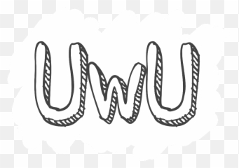 Uwu - Calligraphy Emoji,Uwu Emoji