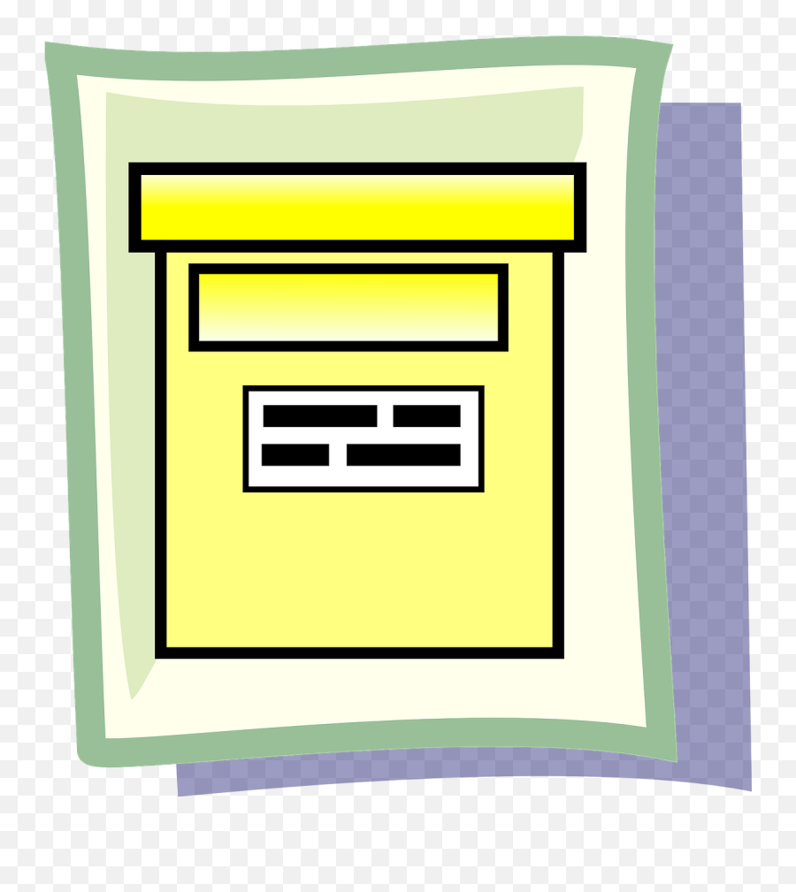 Shipping Parcel Mail Box Yellow Box - Clip Art Kotak Pos Emoji,Cardboard Box Emoji