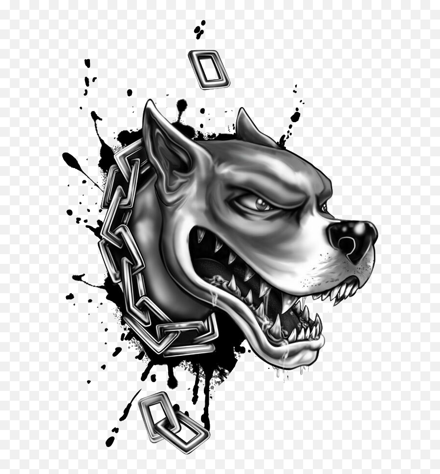 Dog Cão Cachorro Tattoo Tatuagem - Pitbull Tattoo Designs Emoji,Pitbull Emoji