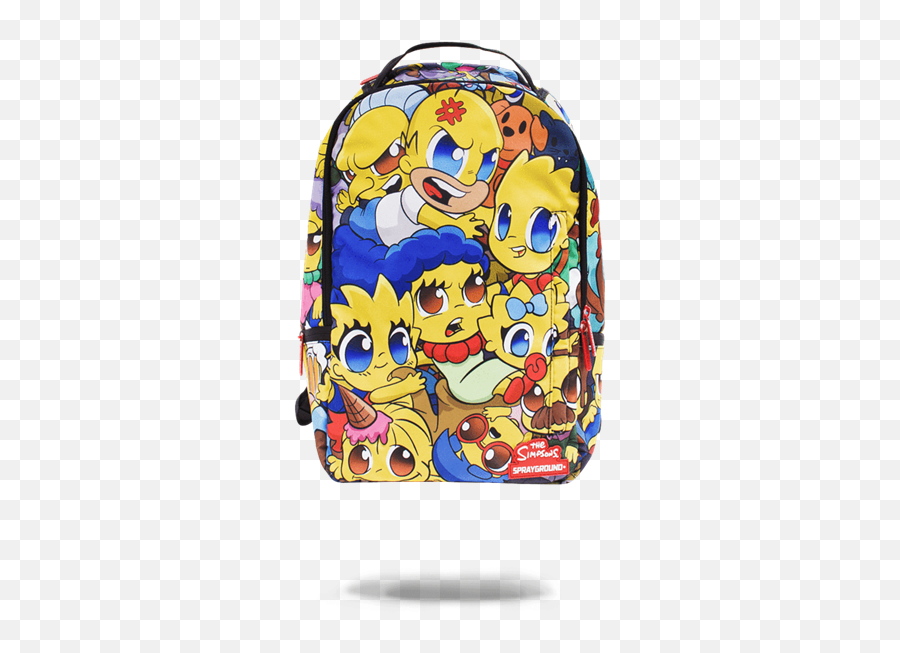 Simpsons Anime Pileup Backpack - Sprayground Backpacks Rick And Morty Emoji,Backpack Emoji