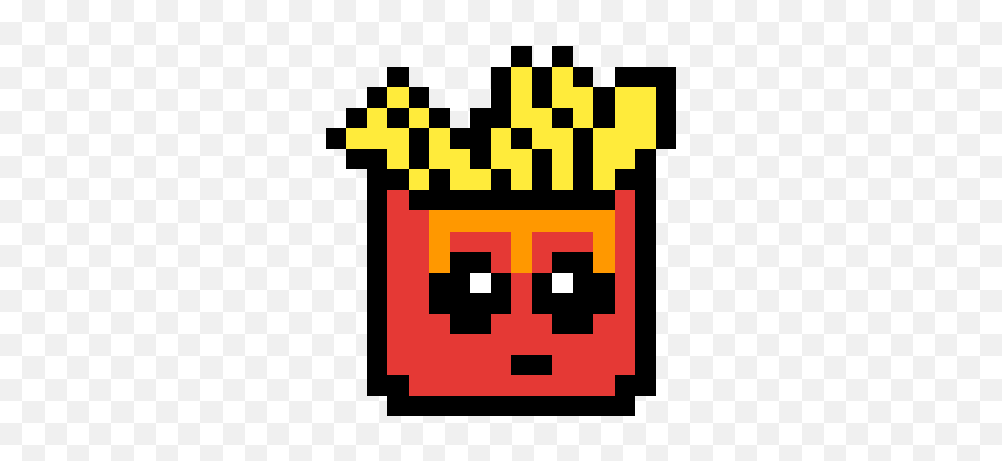 Pixilart - Pixel Art French Fries Emoji,Aww Emoticon