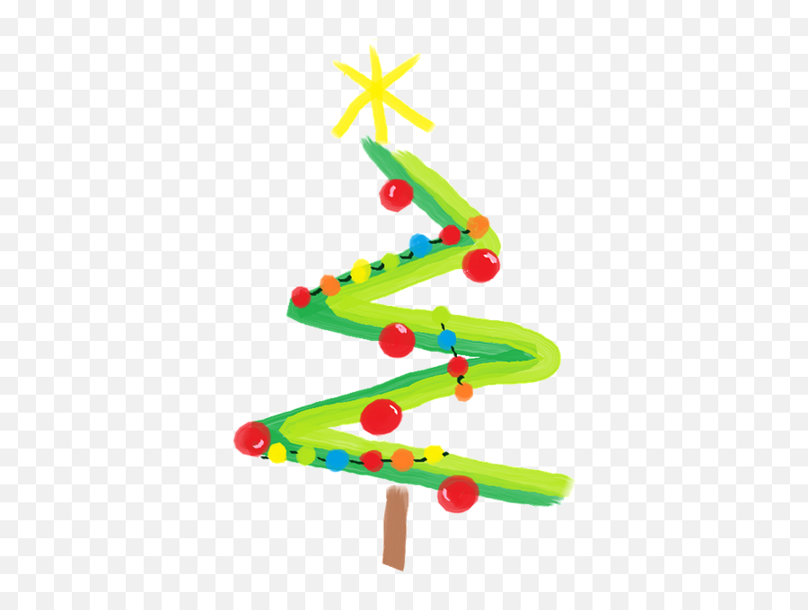 Christmas Abstract Painting - Christmas Tree Emoji,Emoji Christmas Decorations